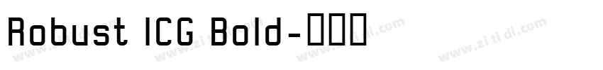 Robust ICG Bold字体转换